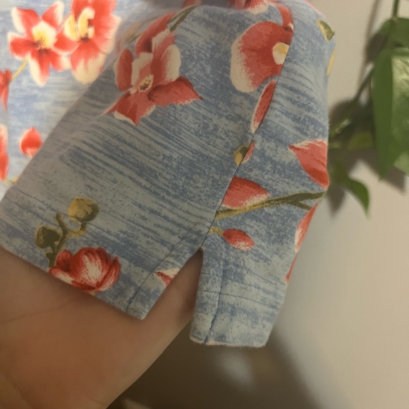 Floral Stretch White Stag Womens Cotton Collar Golf Tropical Hawaiian Shirt - Picture 3 of 7